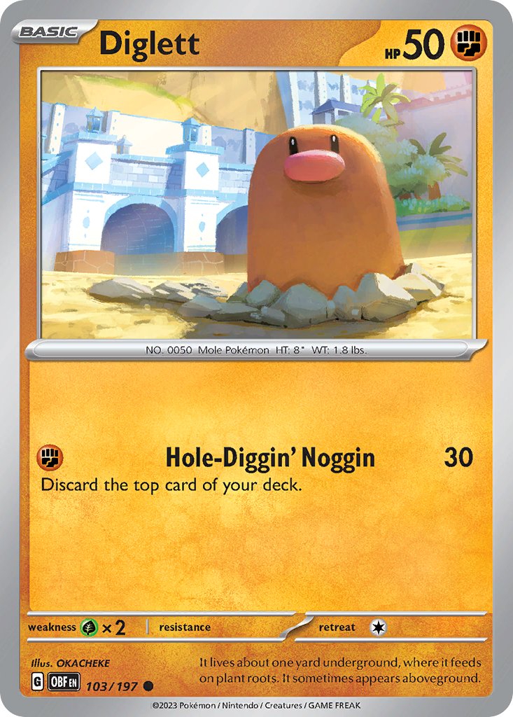 Diglett - Obsidian Flames - 103