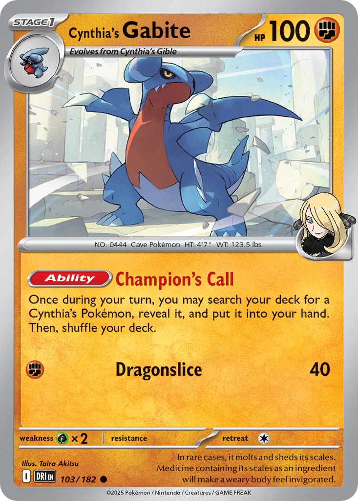 Cynthia's Gabite - Destined Rivals - 103