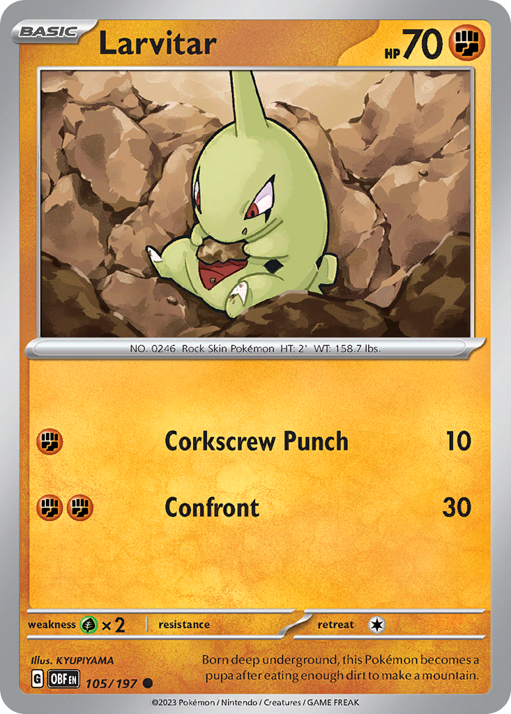 Larvitar - Obsidian Flames - 105