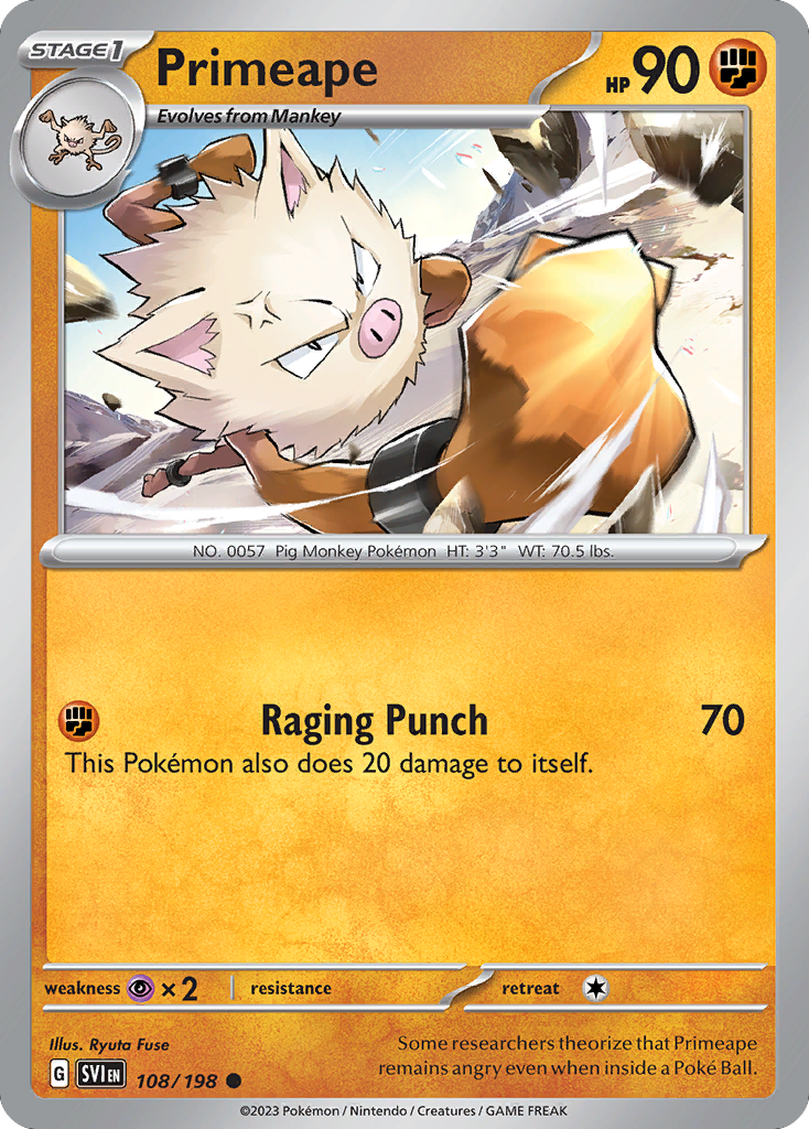Primeape - Scarlet & Violet - 108