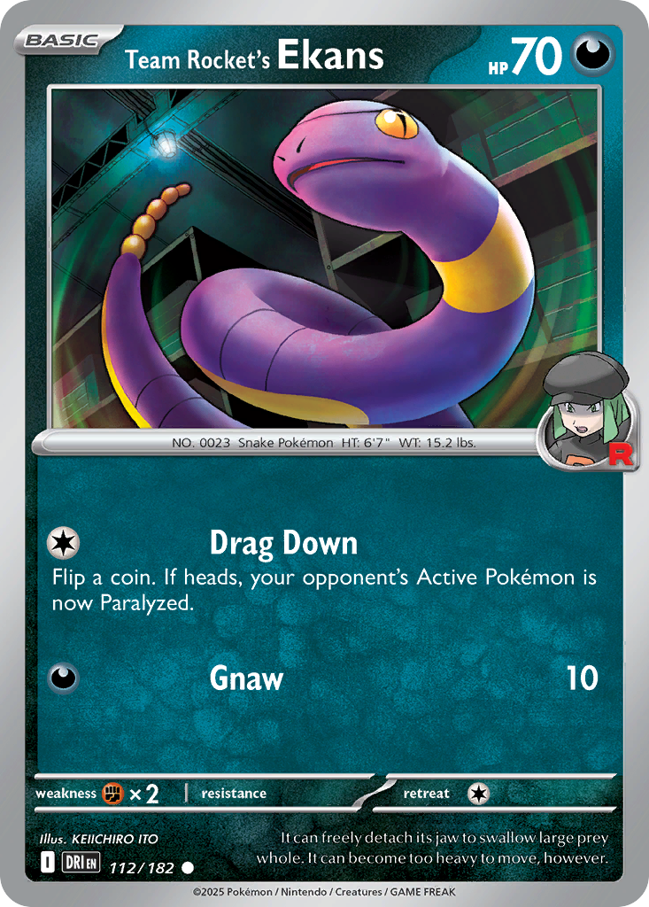 Team Rocket's Ekans - Destined Rivals - 112