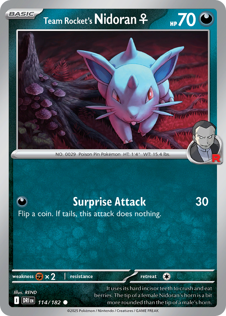 Team Rocket's Nidoran♀ - Destined Rivals - 114