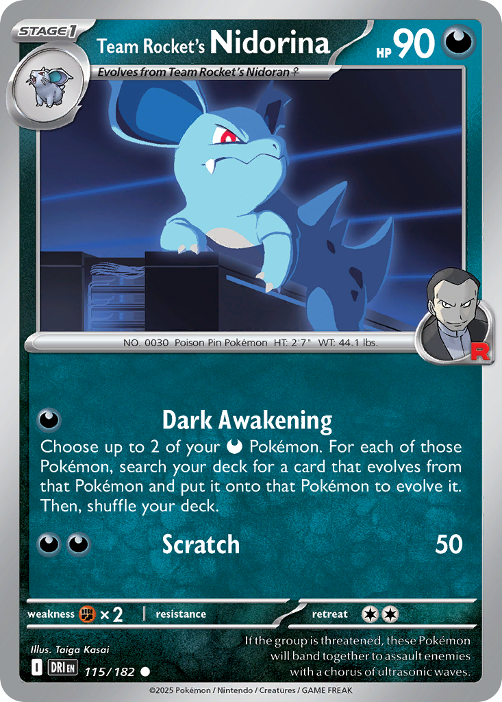 Team Rocket's Nidorina - Destined Rivals - 115
