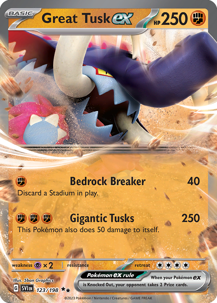 Great Tusk ex - Scarlet & Violet - 123