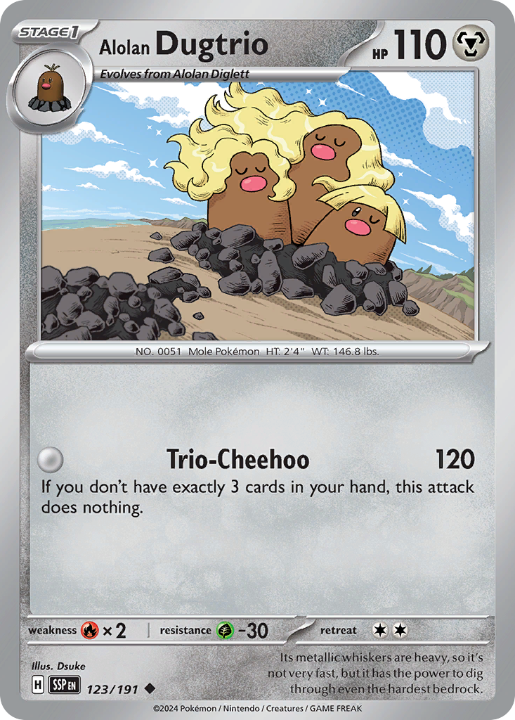 Alolan Dugtrio - Surging Sparks - 123