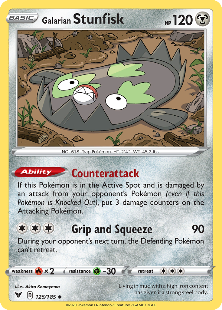 Galarian Stunfisk - Vivid Voltage - 125
