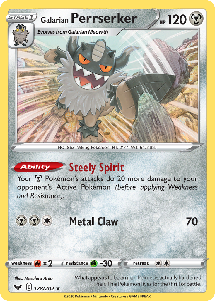 Galarian Perrserker - Sword & Shield - 128