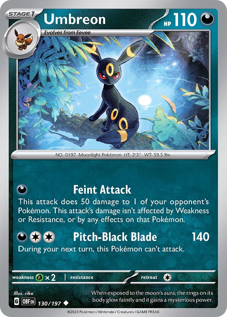 Umbreon - Obsidian Flames - 130