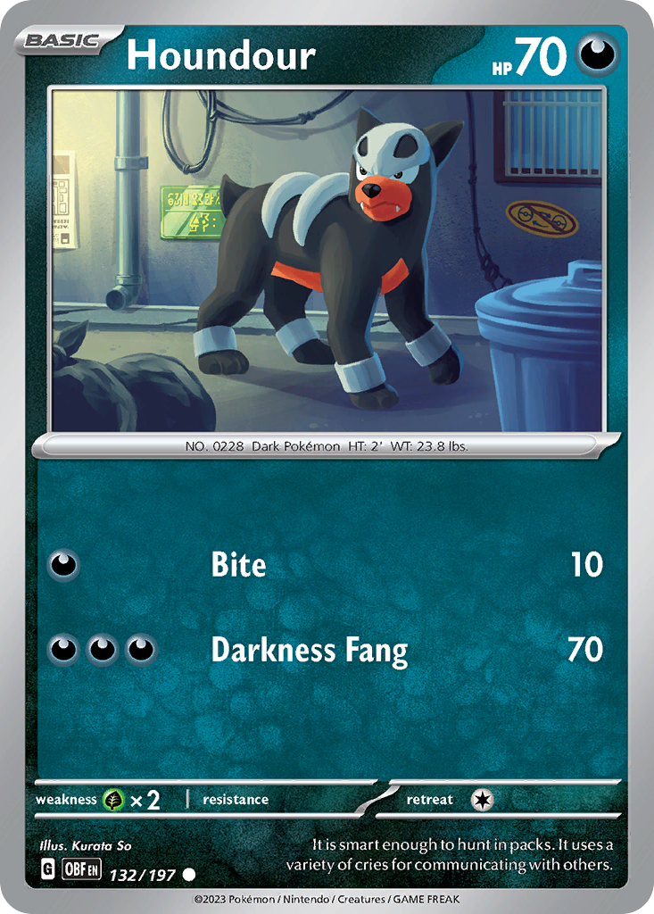 Houndour - Obsidian Flames - 132