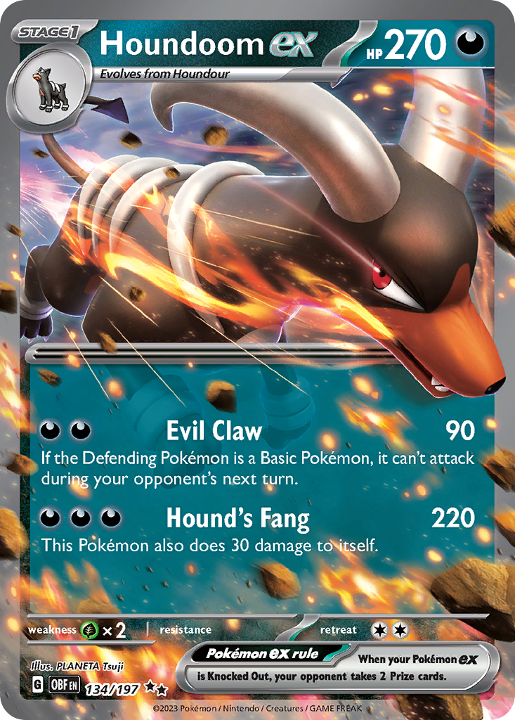 Houndoom ex - Obsidian Flames - 134