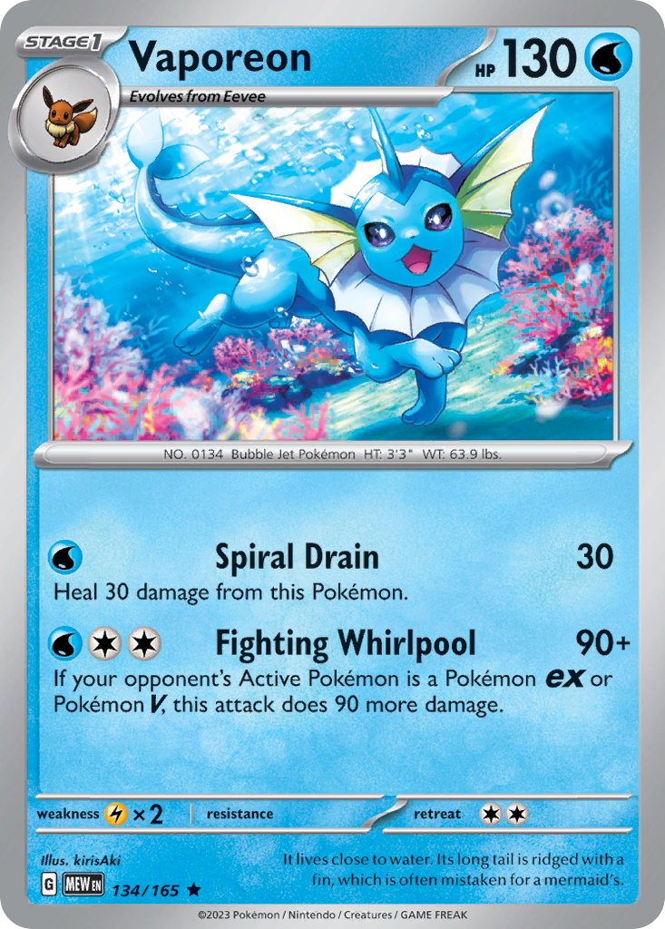 Vaporeon - 151 - 134