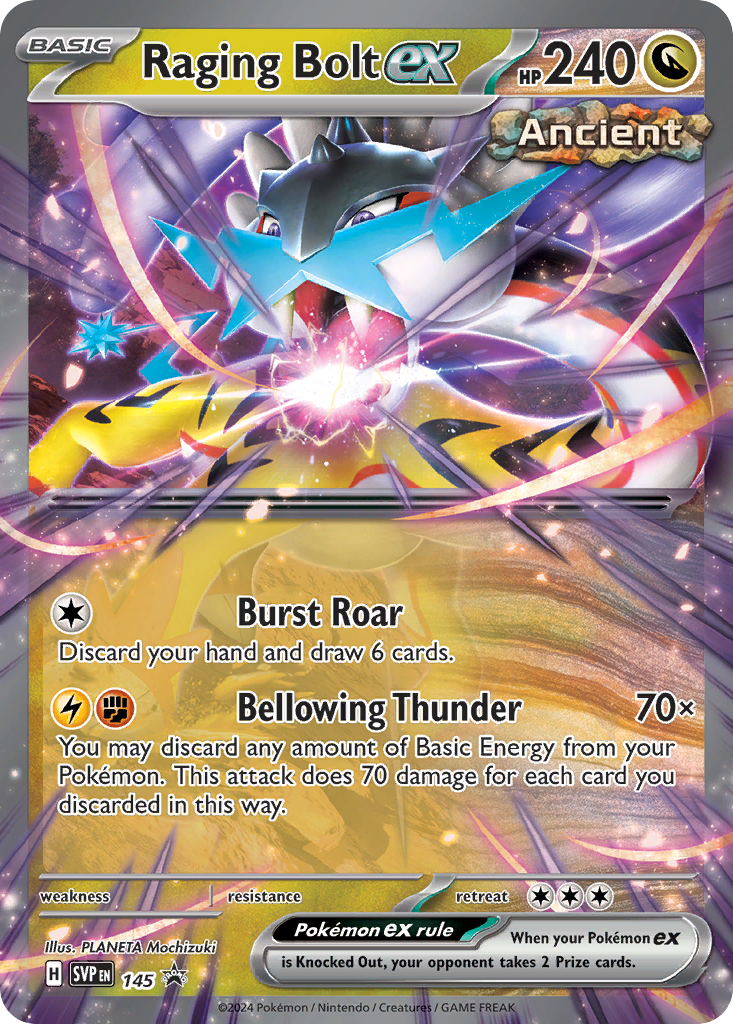 Raging Bolt ex - Scarlet & Violet Black Star Promos - 145