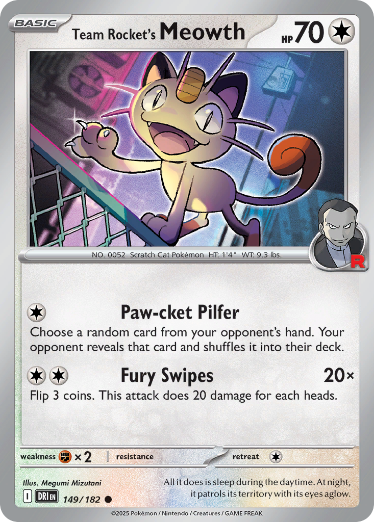 Team Rocket's Meowth - Destined Rivals - 149