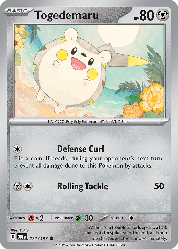 Togedemaru - Obsidian Flames - 151