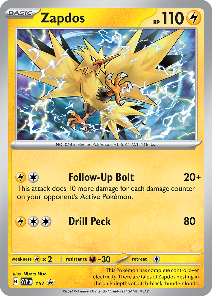 Zapdos - Scarlet & Violet Black Star Promos - 157