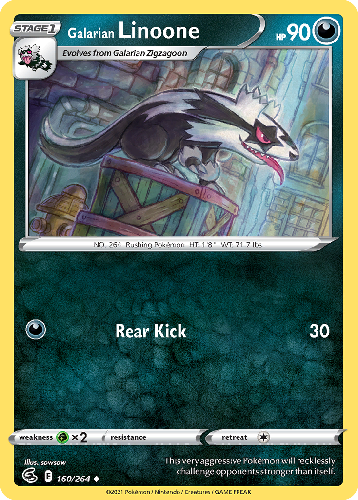 Galarian Linoone - Fusion Strike - 160