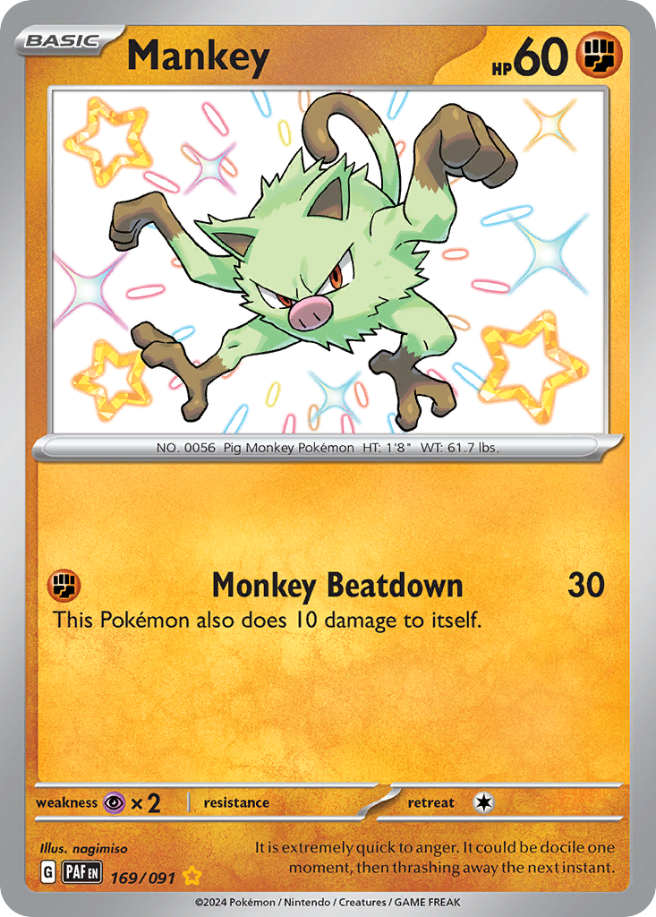 Mankey - Paldean Fates - 169