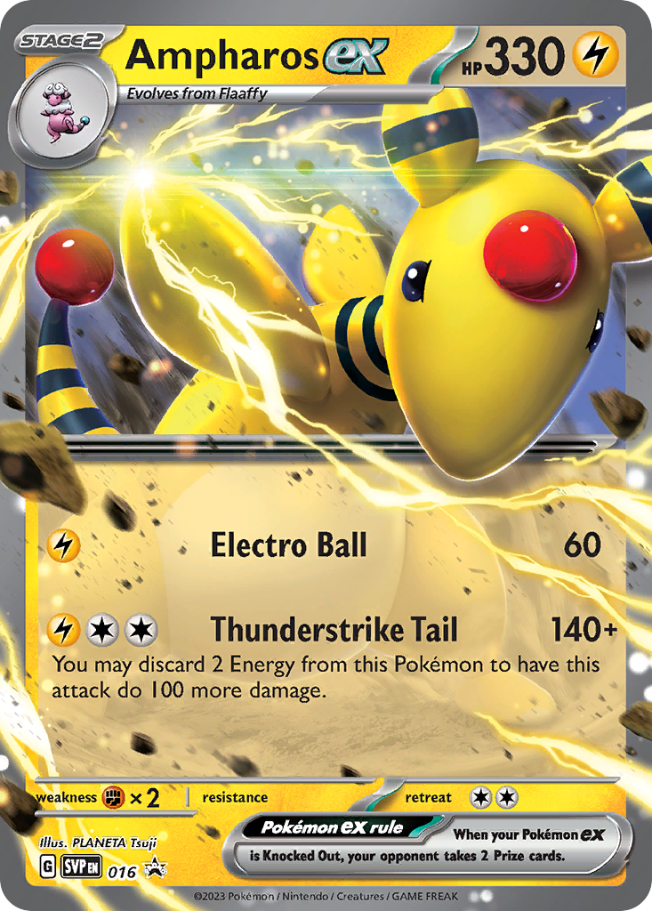 Ampharos ex - Scarlet & Violet Black Star Promos - 016