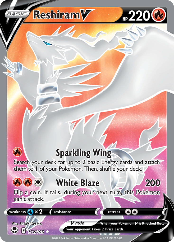 Reshiram V - Silver Tempest - 172