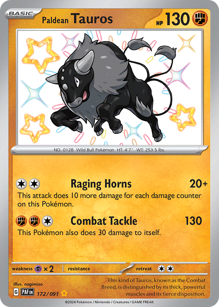 Paldean Tauros - Paldean Fates - 172