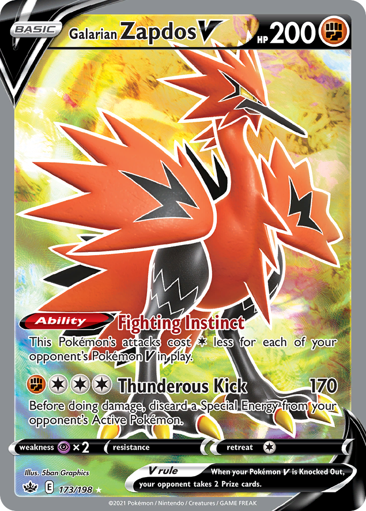 Galarian Zapdos V - Chilling Reign - 173