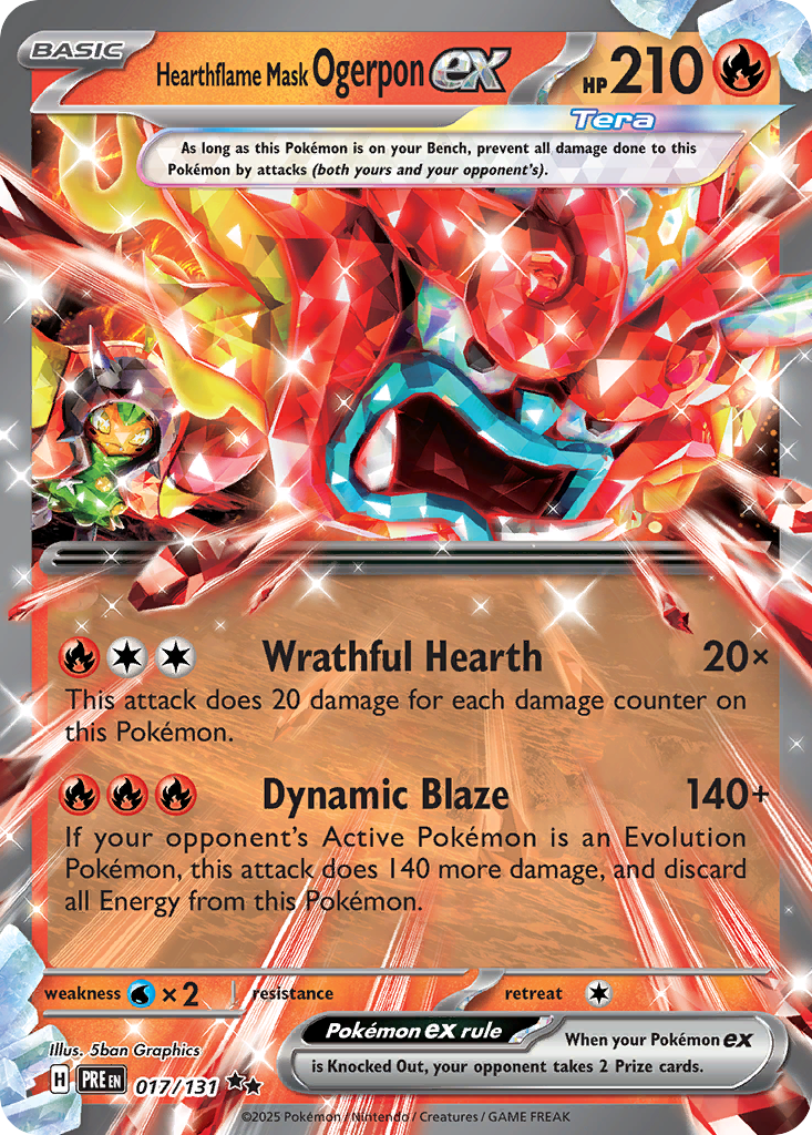 Hearthflame Mask Ogerpon ex - Prismatic Evolutions - 017