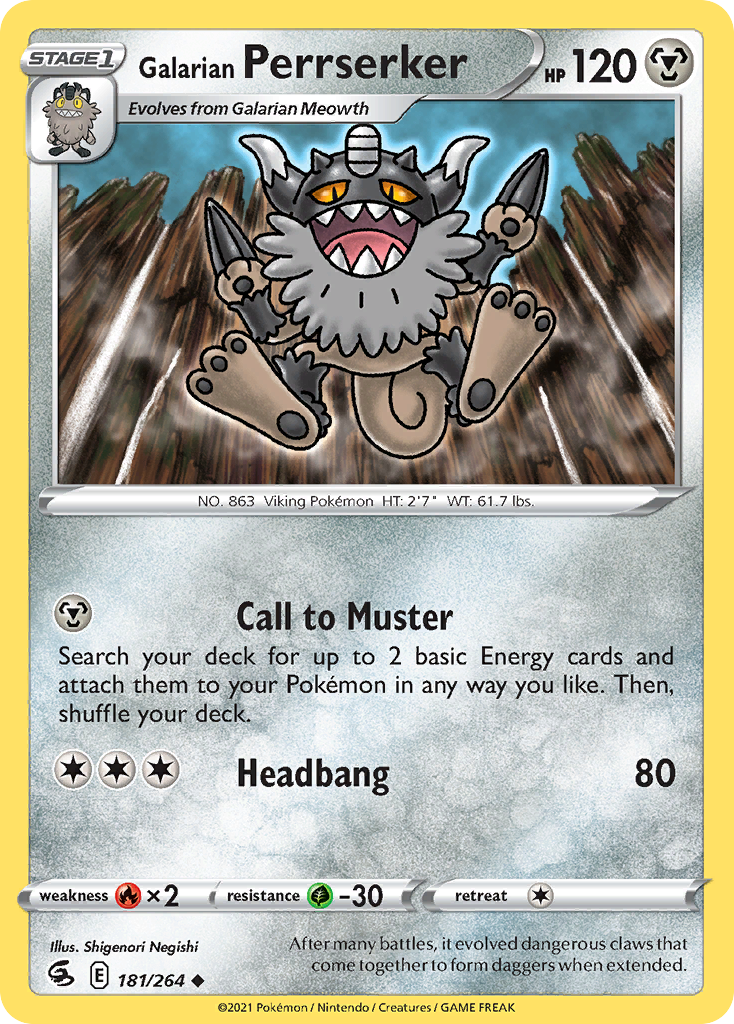 Galarian Perrserker - Fusion Strike - 181
