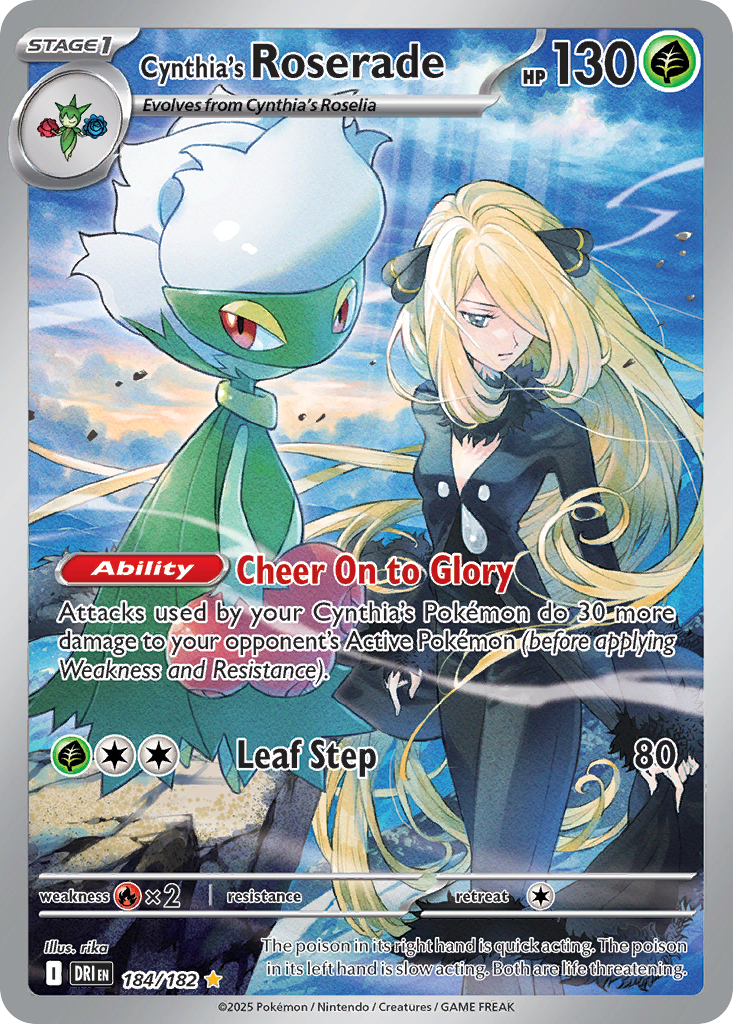 Cynthia's Roserade - Destined Rivals - 184