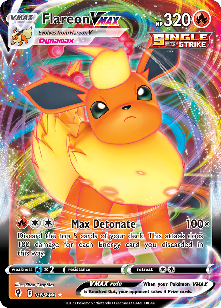 Flareon VMAX - Evolving Skies - 018