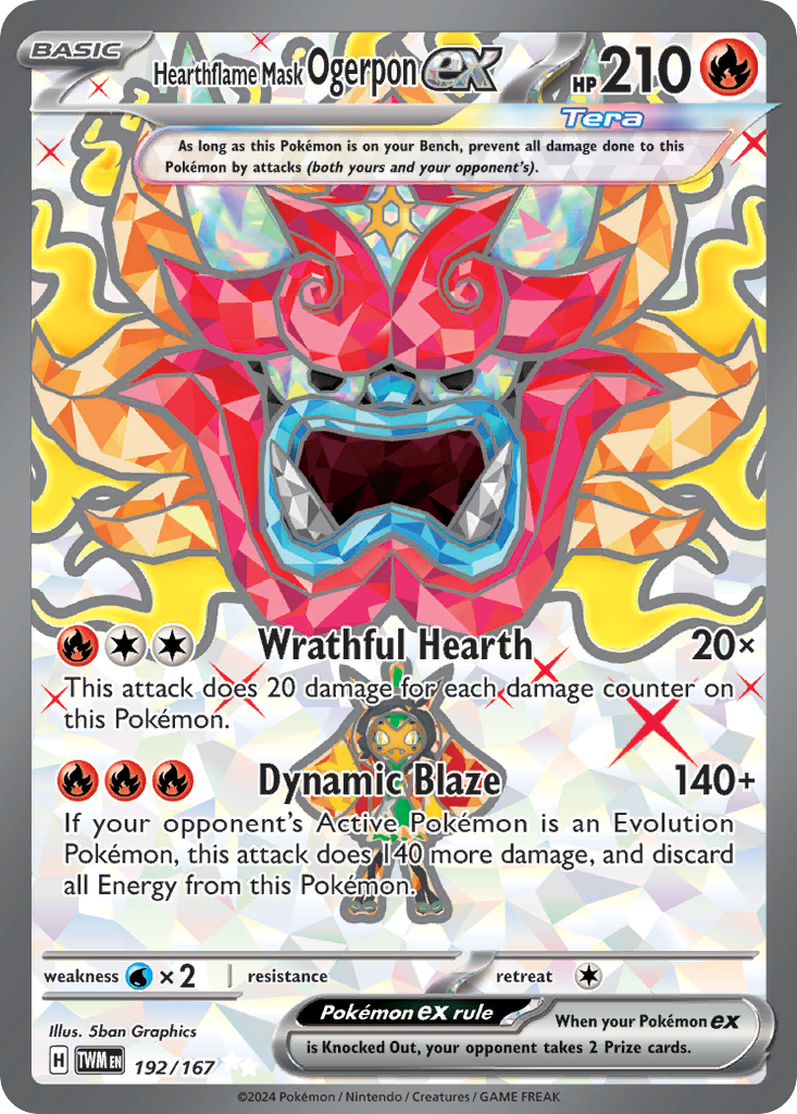 Hearthflame Mask Ogerpon ex - Twilight Masquerade - 192