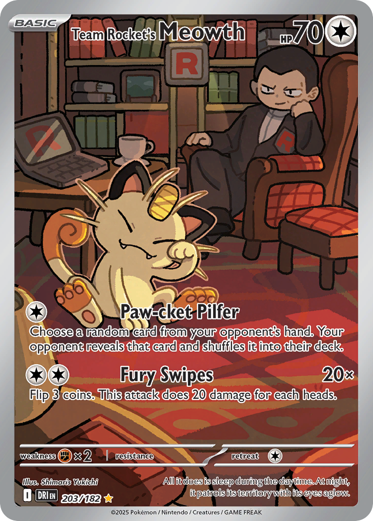 Team Rocket's Meowth - Destined Rivals - 203