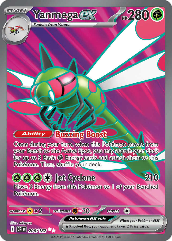 Yanmega ex - Destined Rivals - 206