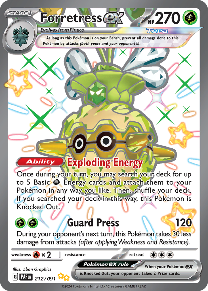 Forretress ex - Paldean Fates - 212