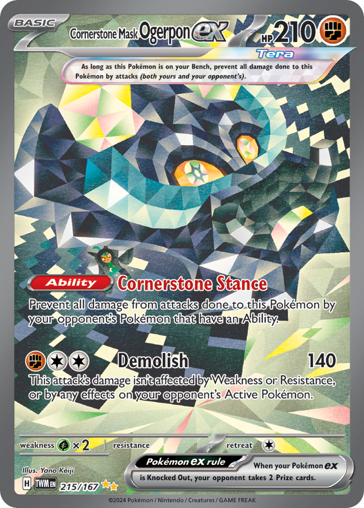 Cornerstone Mask Ogerpon ex - Twilight Masquerade - 215