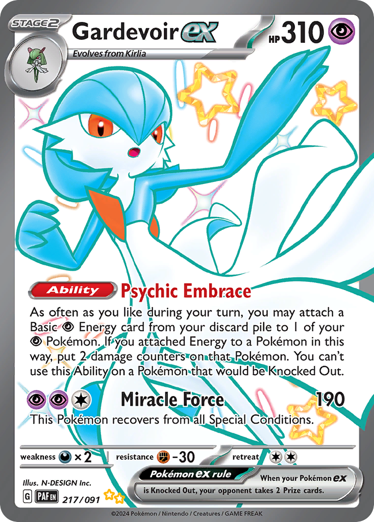 Gardevoir ex - Paldean Fates - 217