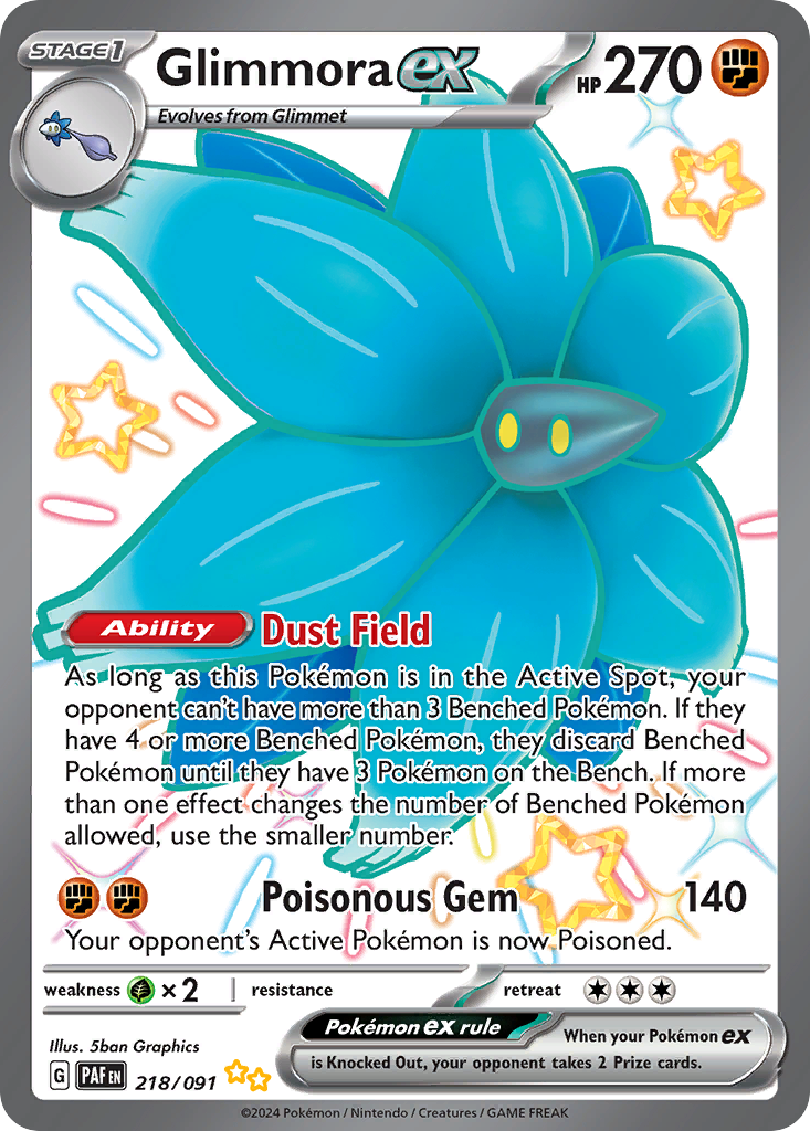 Glimmora ex - Paldean Fates - 218