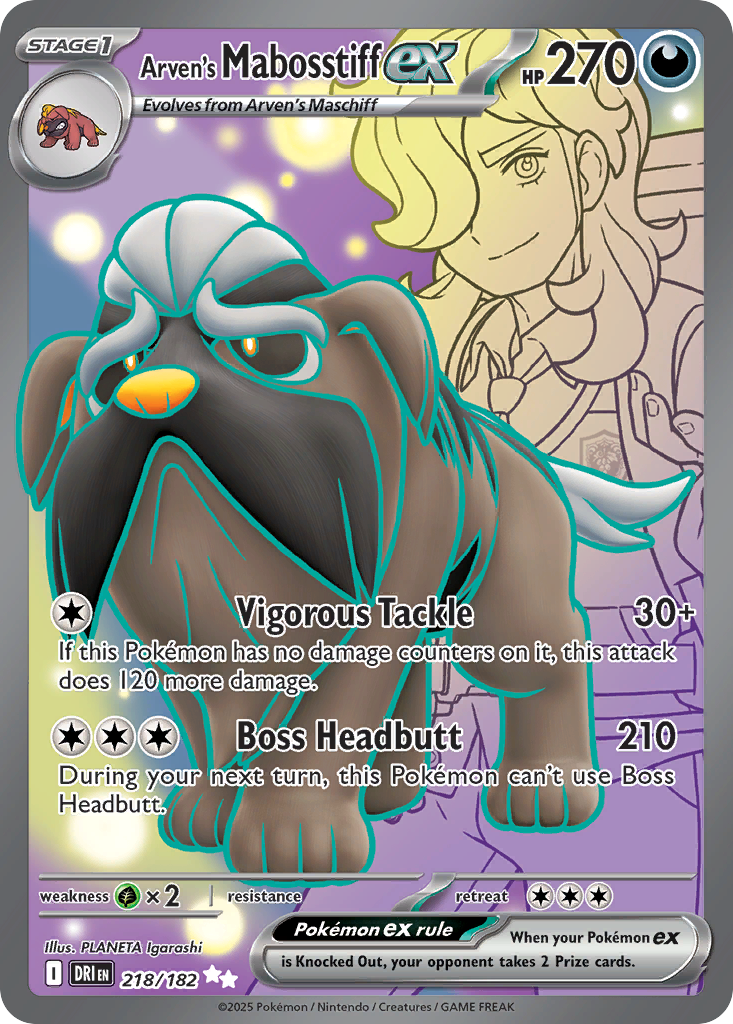 Arven's Mabosstiff ex - Destined Rivals - 218