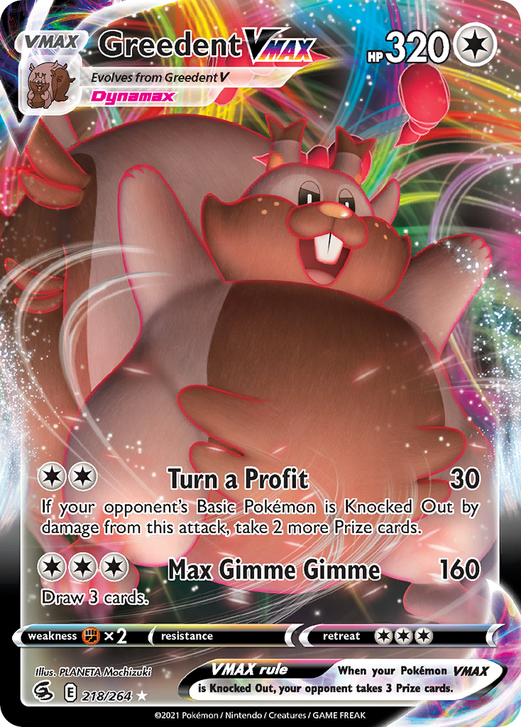 Greedent VMAX - Fusion Strike - 218