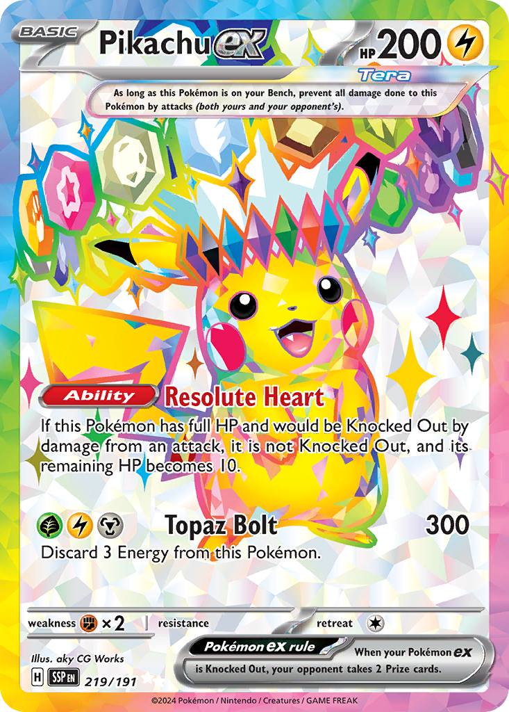 Pikachu ex - Surging Sparks - 219