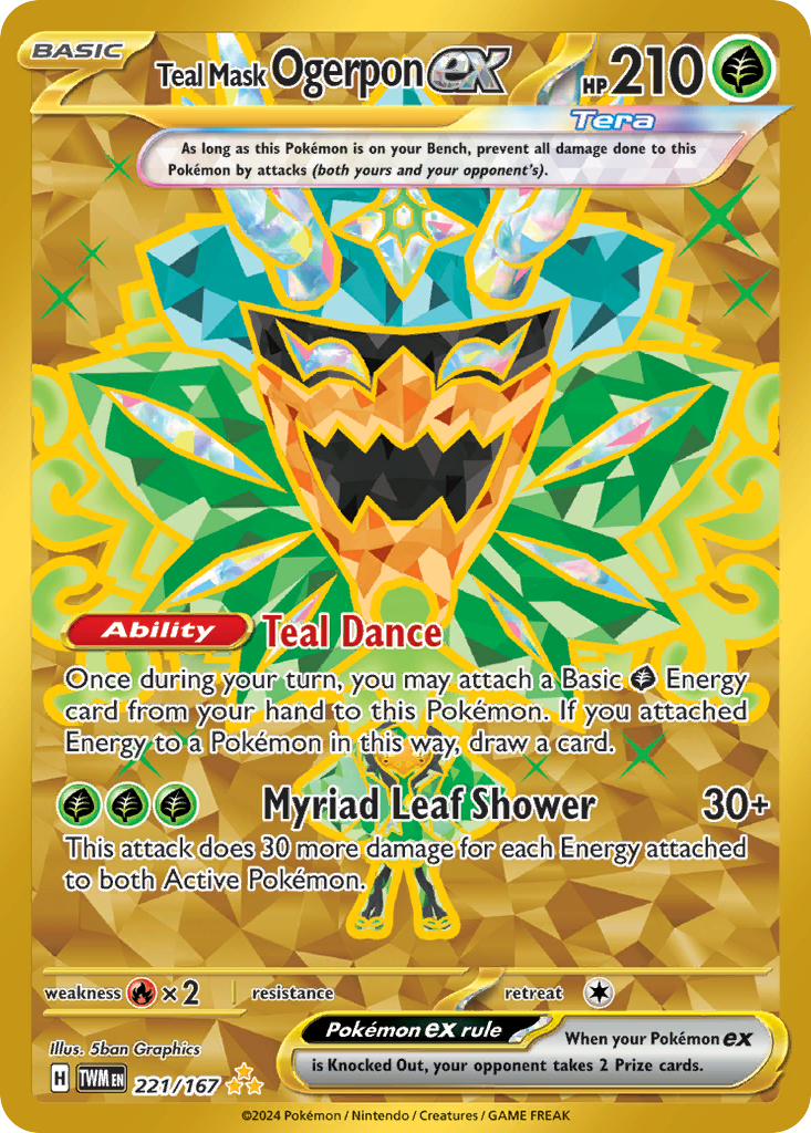 Teal Mask Ogerpon ex - Twilight Masquerade - 221