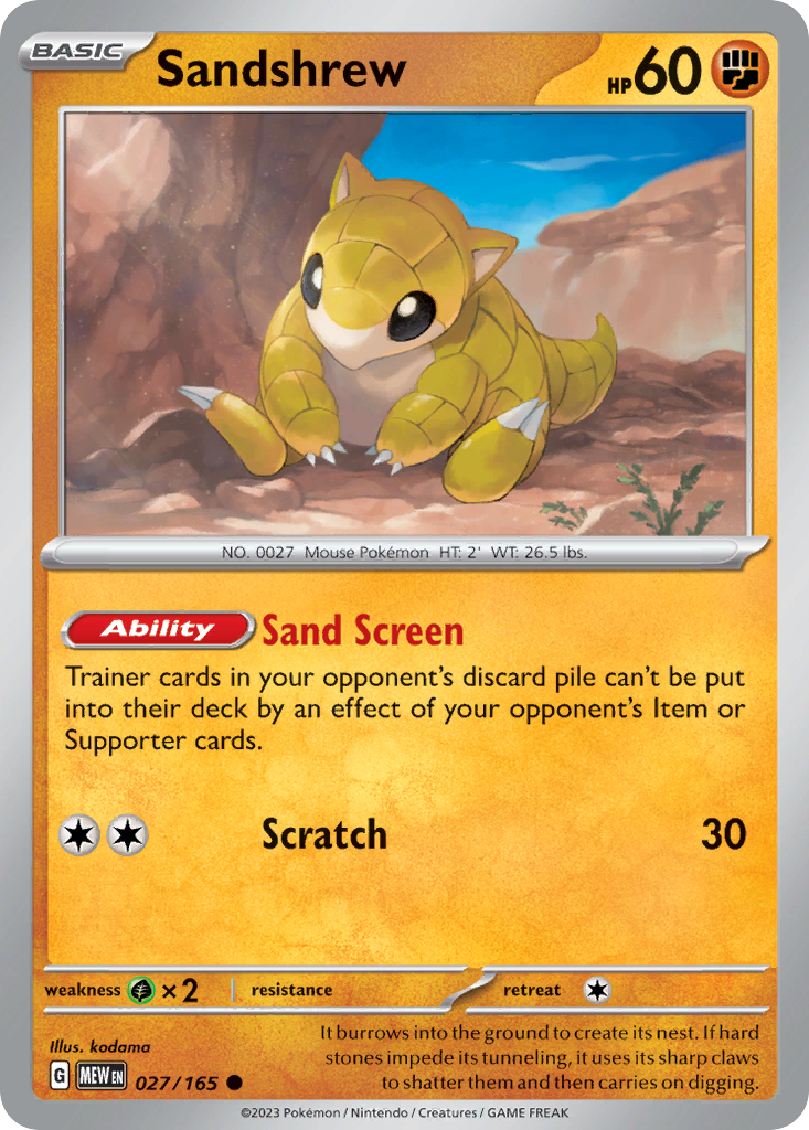 Sandshrew - 151 - 027