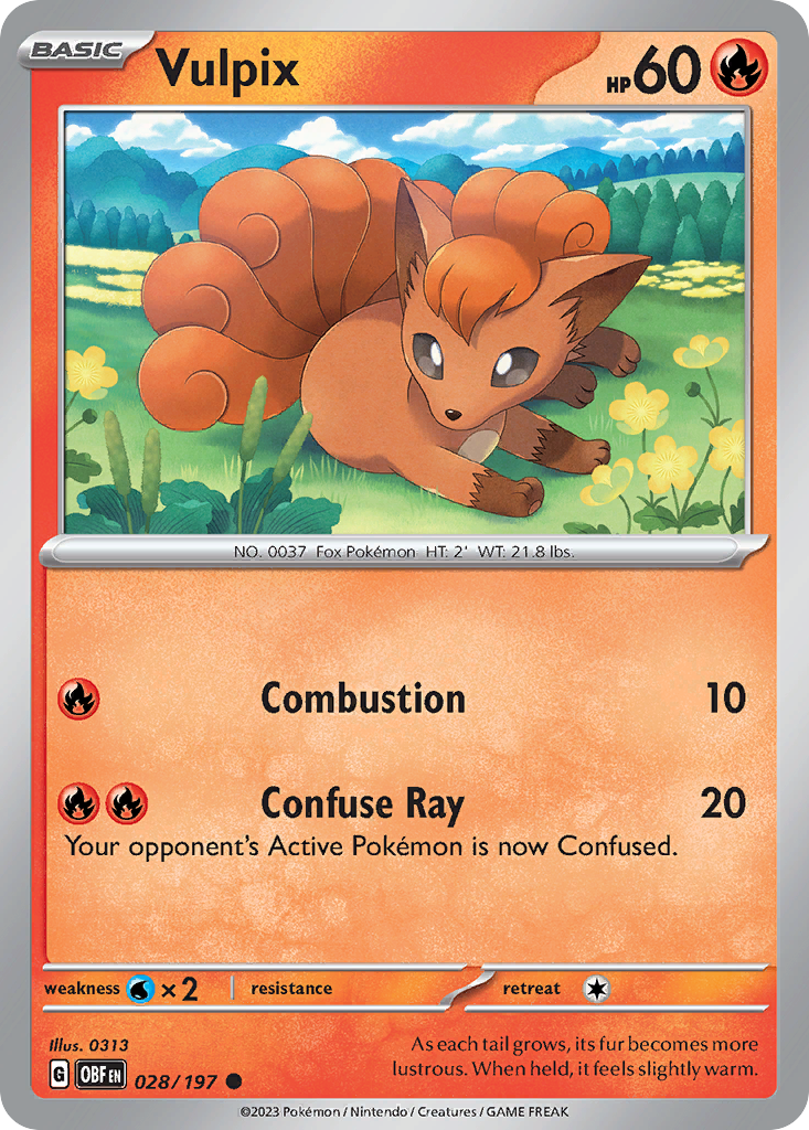 Vulpix - Obsidian Flames - 028