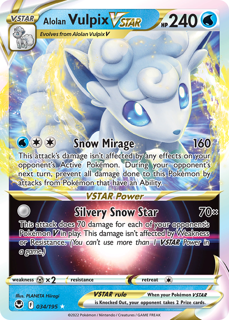 Alolan Vulpix VSTAR - Silver Tempest - 034