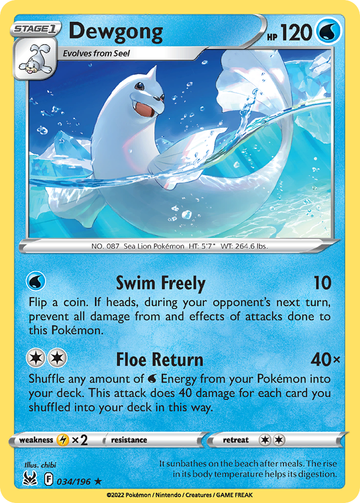 Dewgong - Lost Origin - 034
