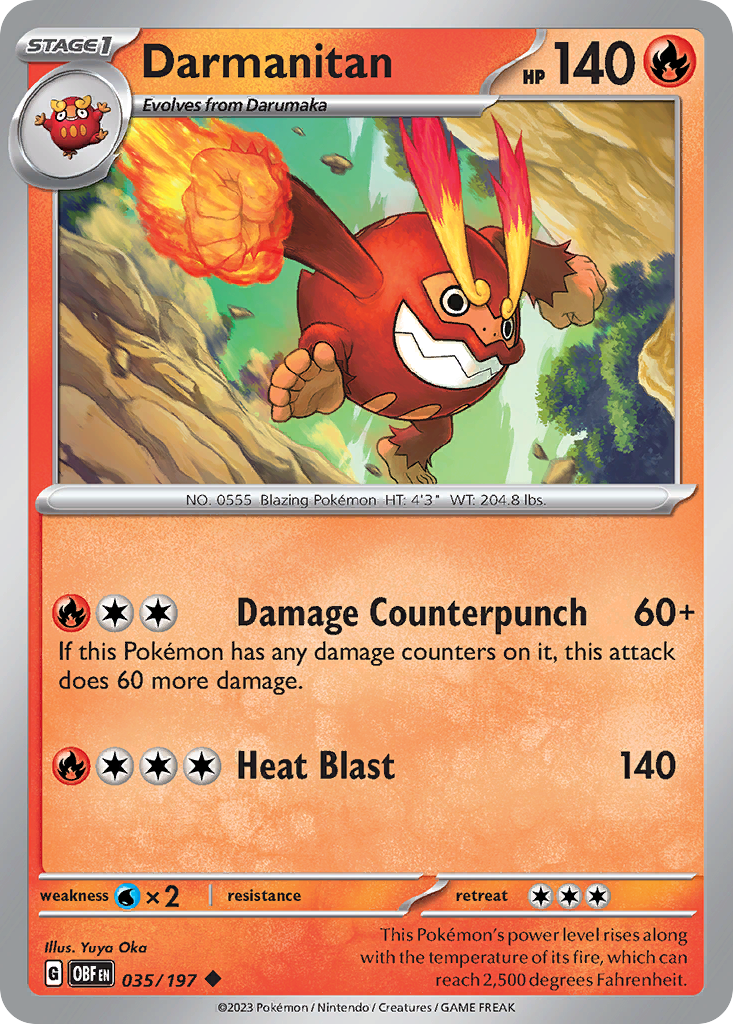 Darmanitan - Obsidian Flames - 035