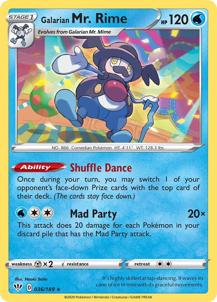 Galarian Mr. Rime - Darkness Ablaze - 036