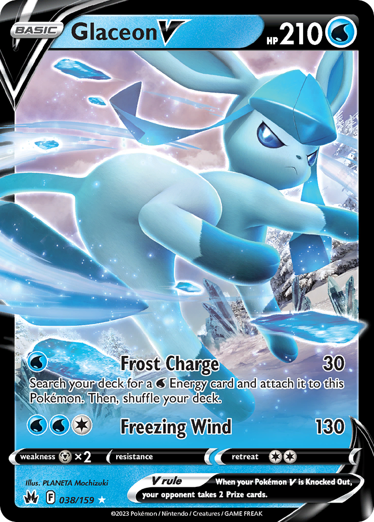 Glaceon V - Crown Zenith - 038