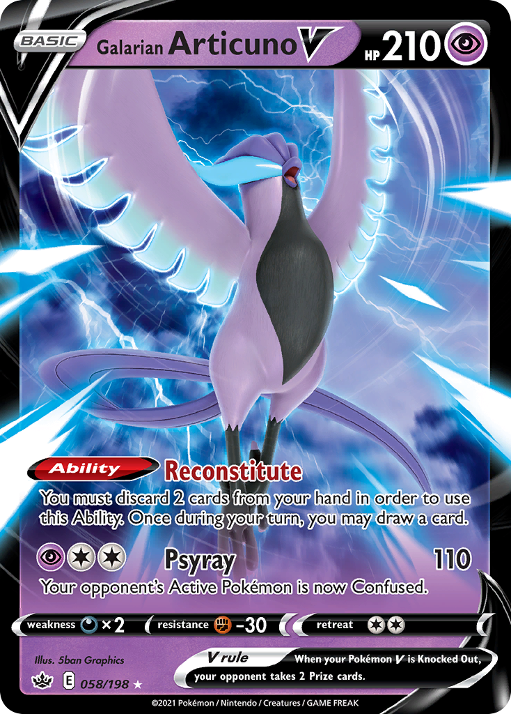 Galarian Articuno V - Chilling Reign - 058