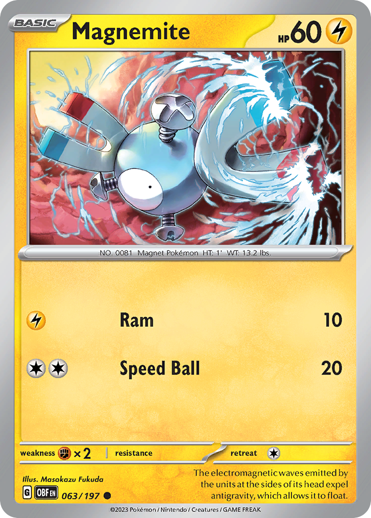 Magnemite - Obsidian Flames - 063