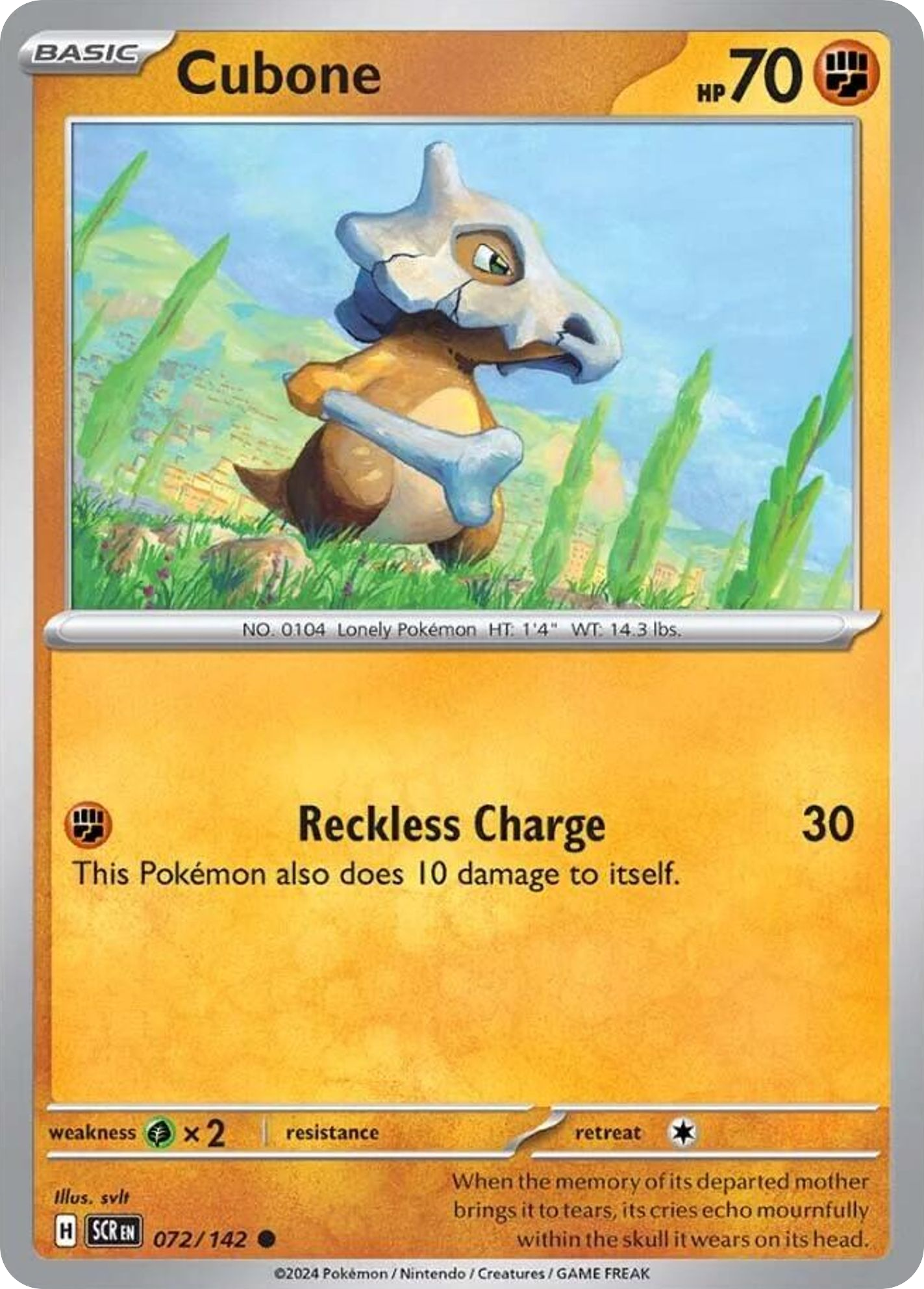 Cubone - Stellar Crown - 072